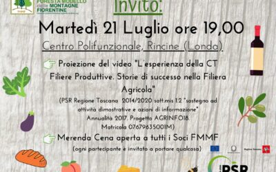 INVITO SOCI RINCINE_proiezione VIDEO dedicato alla CT Filiere Produttive e a seguire Merenda/Cena