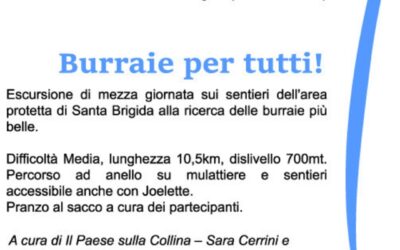 “Burraie per tutti” 7 settembre 2025 Nuovo appuntamento dei Tre Passi a Monte